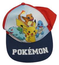 Červeno-modrá kšiltovka s pokémony 