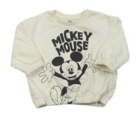 Krémová mikina s Mickey mousem a nápisom zn. Primark