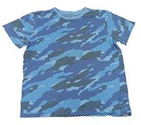 Modro-černé army tričko s pruhy Primark
