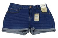 Modré teplákové riflové kraťasy Denim Co.