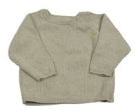 Béžový rebrovaný prepínaci sveter H&M