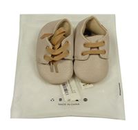 Nové - Béžové koženkové capáčky vel. 17/18