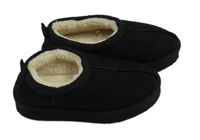 Čierne semišové zateplené papučky M&S vel. 33