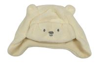 Smetanová kožešinová beranice - medvěd Nutmeg