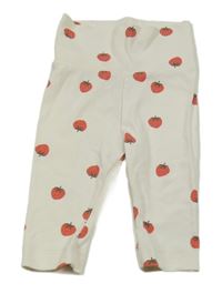 Svetlobéžové ľahké tepláky s jahodami H&M