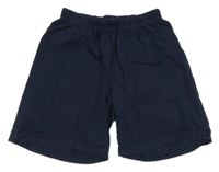 Tmavomodré bavlněné kraťasy