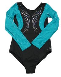 Černo-modrozelené cvičební body s kamínky