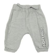 Šedé melírované tepláky s nápisem - Mickey Disney