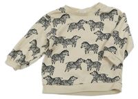 Béžová mikina so zebrami H&M