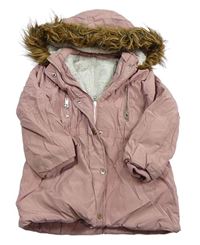 Staroružová šušťáková zimná bunda s kapucňou Matalan
