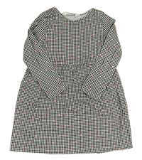 Čierno-biele vzorované bavlnené šaty H&M