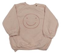 Svetloružová mikina so smajlíkom George