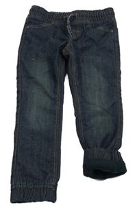 Tmavomodré zateplené rifle C&A