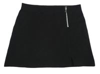 Čierna sukňa so zipsom