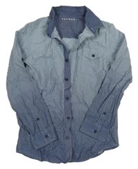 Modro-tmavomodrá vzorovaná košeľa Nutmeg