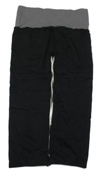 Čierno-sivé športové crop legíny