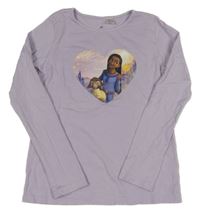 Lila triko s obrázkem H&M