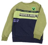 Kaki-tmavomodrá mikina s Minecraft George