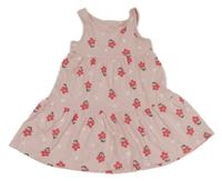 Svetloružové šaty s kvetinami Name it