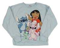 Svetlomodrá mikina s Lilo a Stitch Primark