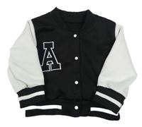 Čierno-biela športová prepínaci mikina s písmenem