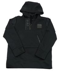 Černá sportovní funkční mikina s logem a kapucí Nike air max