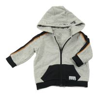 Šedo-černá propínací mikina s kapucí F&F