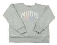 Sivá melírovaná mikina s nápisom Primark