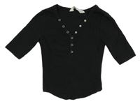 Čierne crop tričko H&M