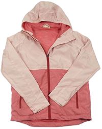 Svetloružová -ružová šušťáková jarná bunda s kapucňou Hip&Hopps