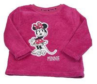 Ružová plyšová mikina s Minnie Disney