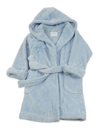 Svetlomodrý plyšový župan s kapucňou Next