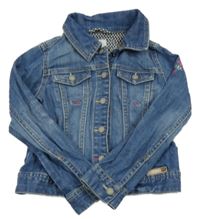 Modrá rifľová crop bunda S. Oliver