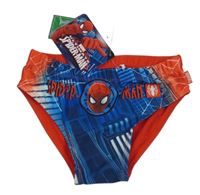 Nové - Tmavomodro-červené plavky so Spidermanem Marvel