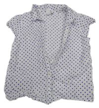 Bielo-fialová bodkovaná á blúzka H&M