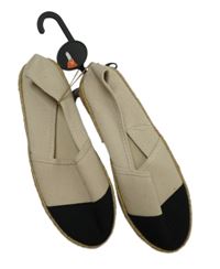 Nové - Dámské béžovo-černé espadrilky Primark vel. 36