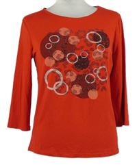 Dámské červené triko s potiskem Barbara Lebek 