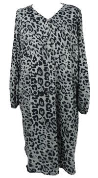 Dámské šedo-černé vzoroané pletené šaty Wallis 