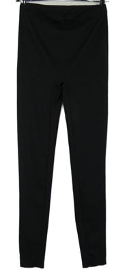 Dámske čierne rebrované legíny Shein