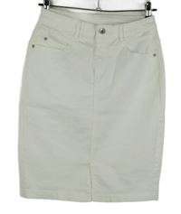 Dámska biela púzdrová rifľová sukňa C&A