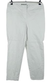 Dámské bílé plátěné chino kalhoty M&S vel. 12S