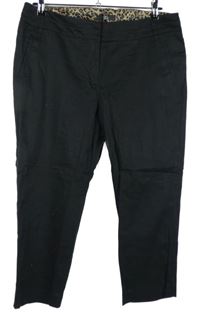 Dámské černé capri plátěné kalhoty Star 