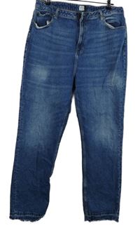 Dámské modré roztřepené rifle Primark 