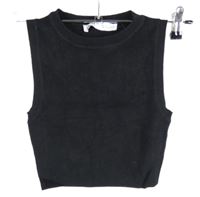 Dámská černá svetrová crop vesta Zara 