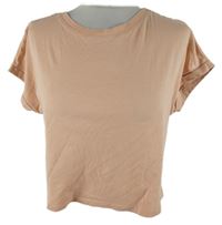 Dámske svetloružové crop tričko H&M