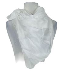 Dámský bílý hedvábný šátek