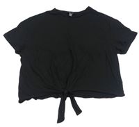 Černé crop tričko New Look