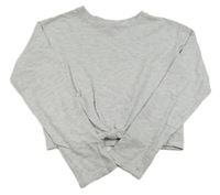 Svetlosivé crop tričko H&M