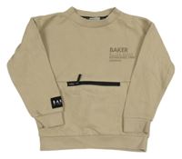 Béžová mikina s nápisom Baker
