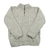 Šedo-bílý melírovaný svetr Next